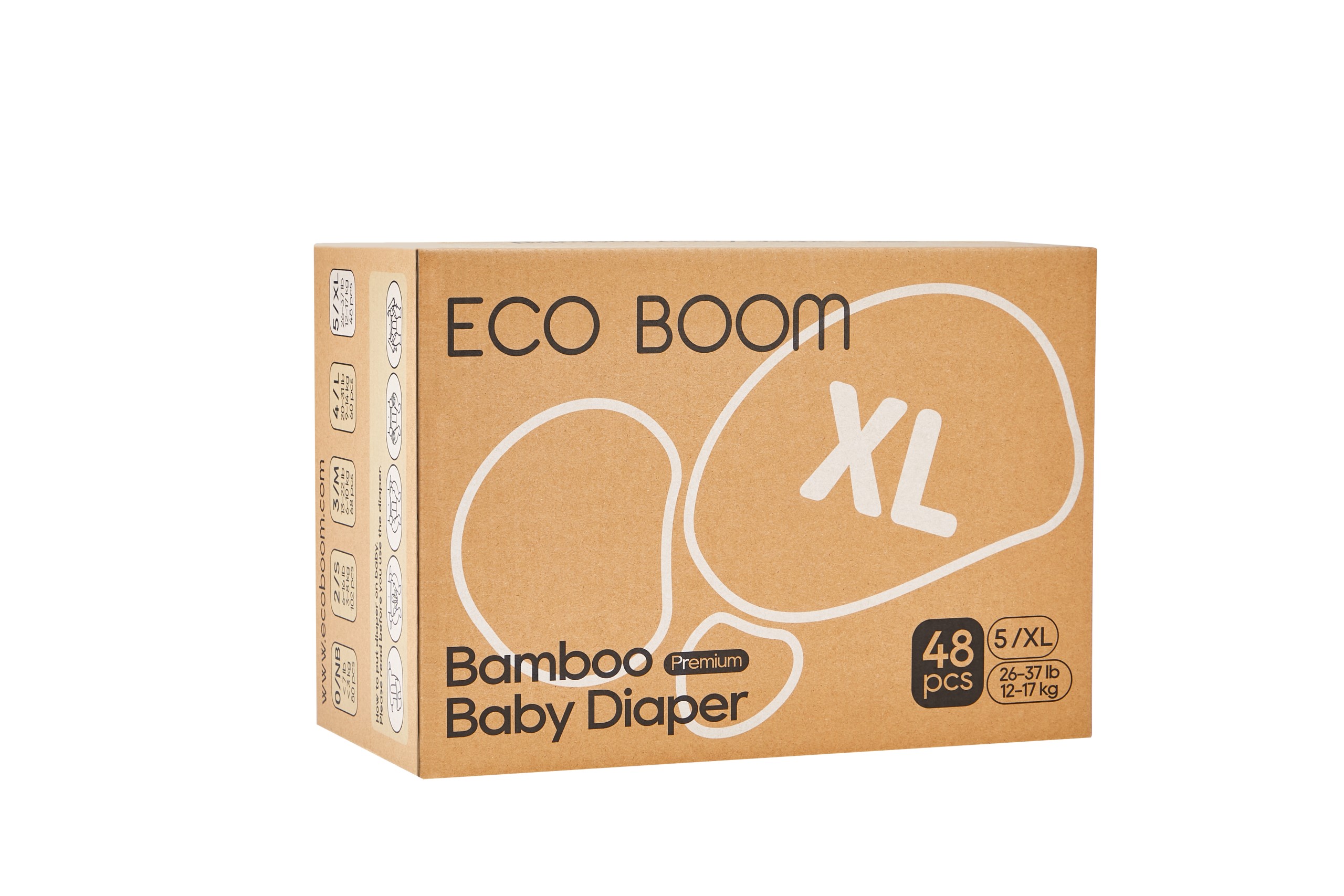 Еко пелени, ECO BOOM PREMIUM (AMAZON PACK) – Размер № 5 ( 12 - 17 КГ.) - 48 бр.