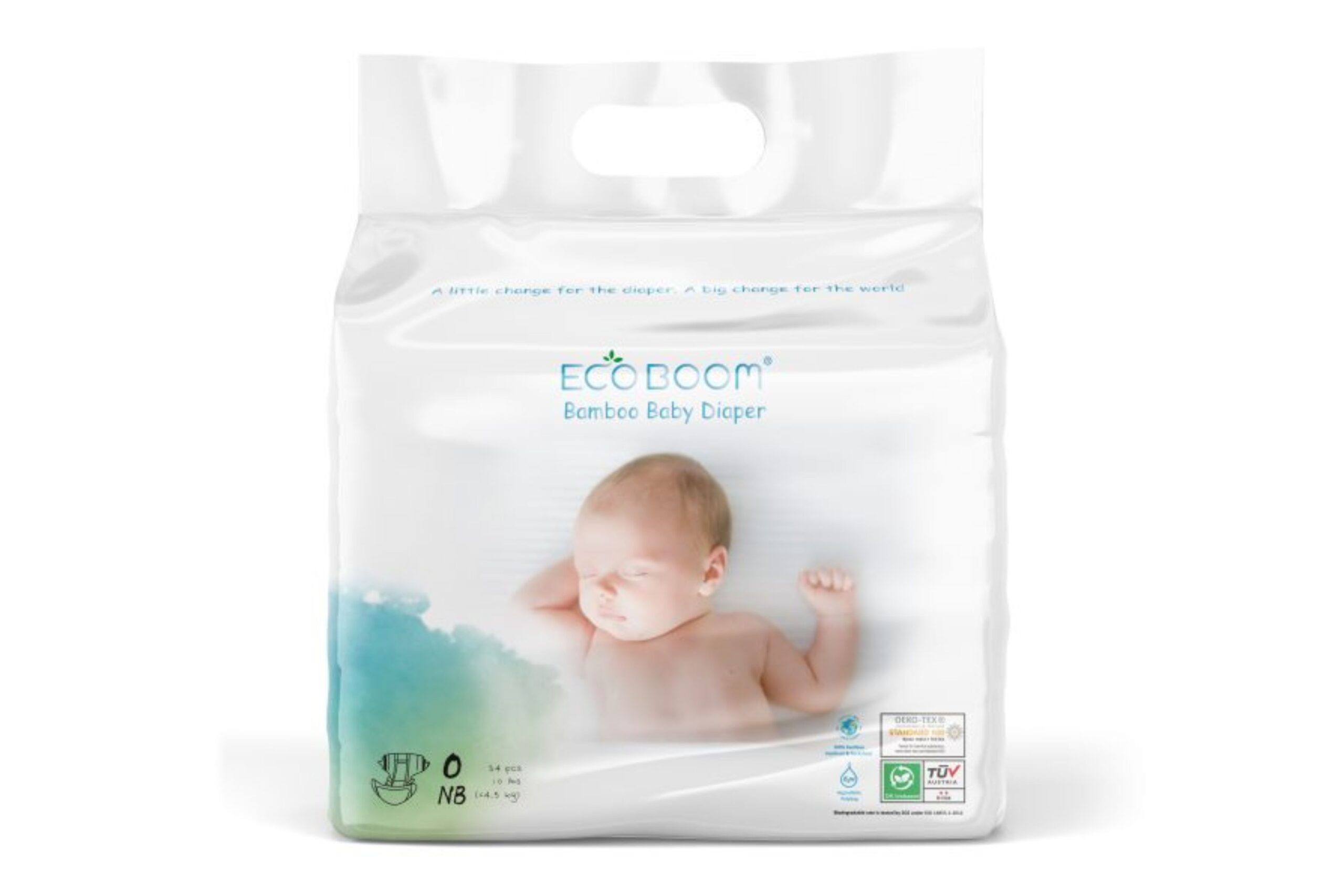 Бамбукови пелени Eco Boom Premium за новородени - 2-4.5kg